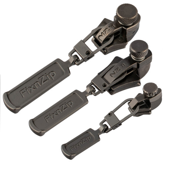 3 Pack Black Nickel Zipper Pull Replacement (S,M,L)