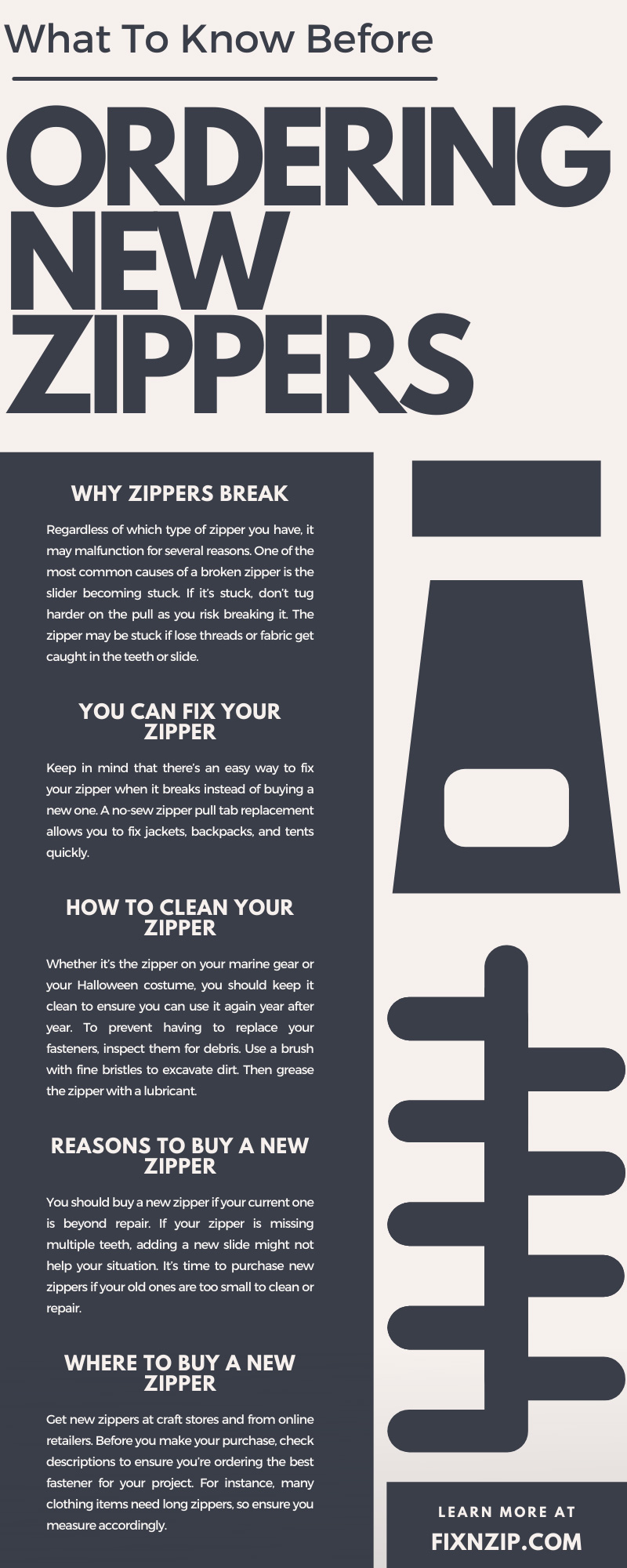 What To Know Before Ordering New Zippers