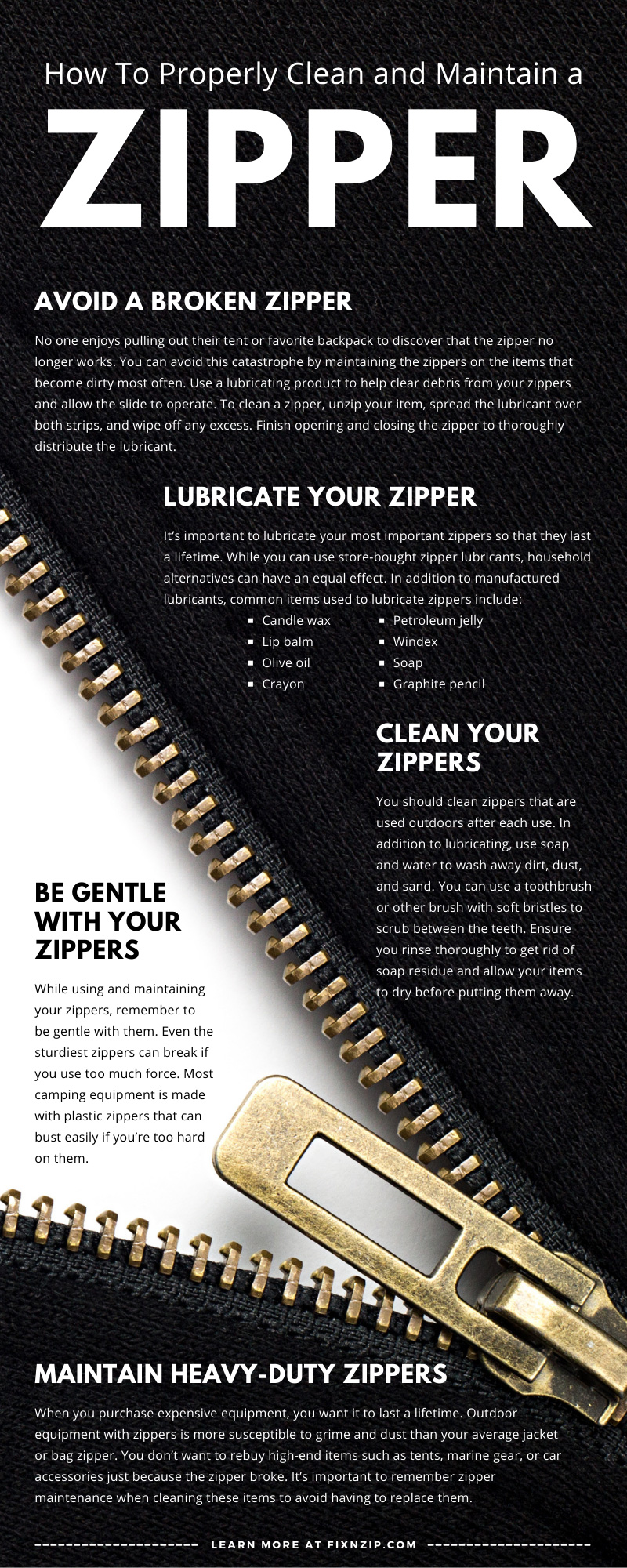 How To Properly Clean and Maintain a Zipper