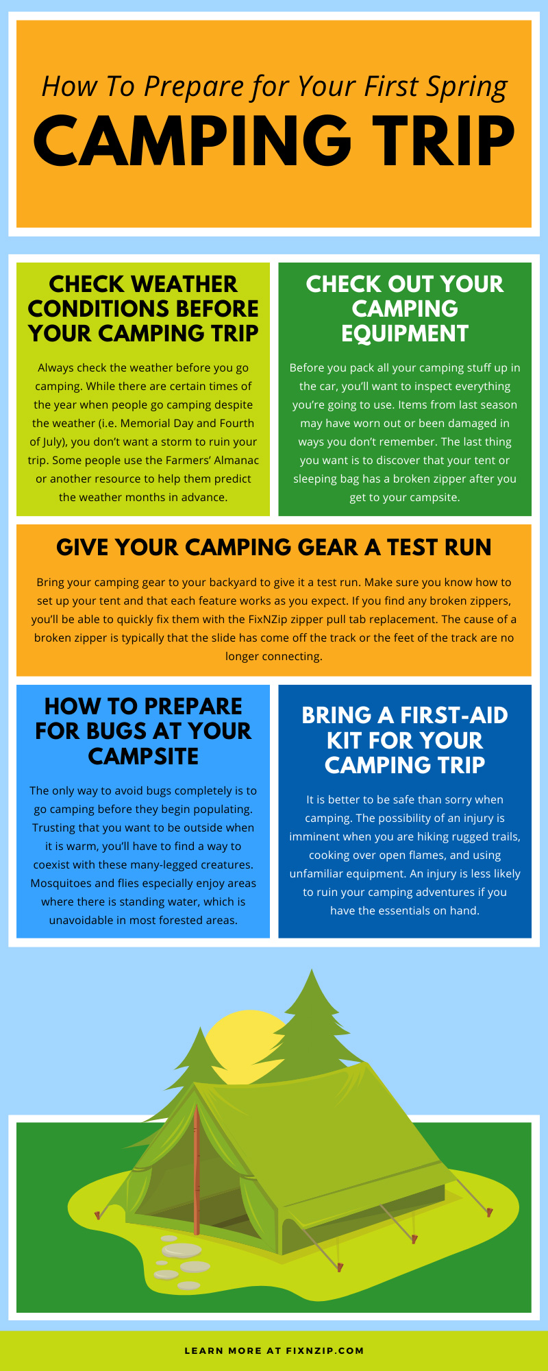 How To Prepare for Your First Spring Camping Trip