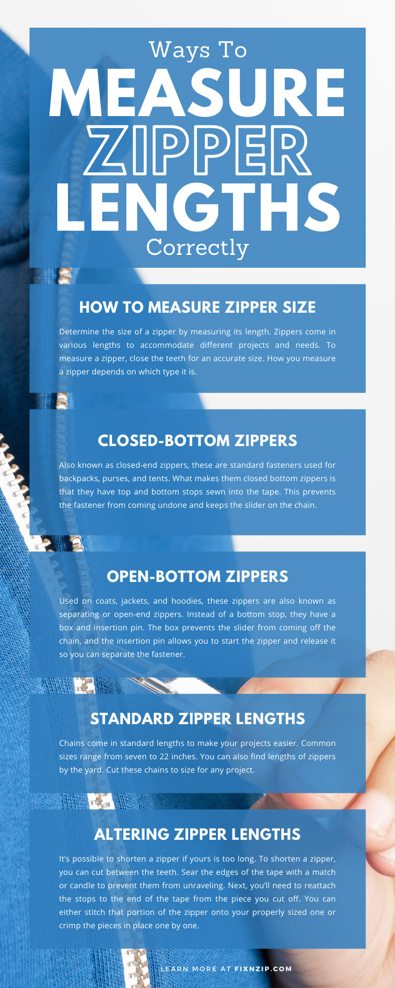 Ways To Measure Zipper Lengths Correctly