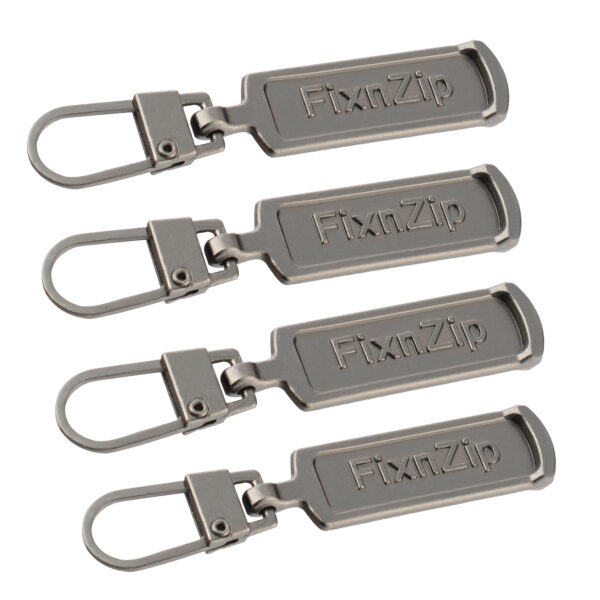 FixnZip Replacement Zipper Pulls Black Nickel (4 Pack) - Image 2