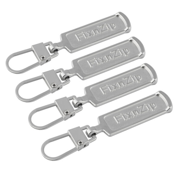 FixnZip Replacement Zipper Pulls Nickel (4 Pack) - Image 2