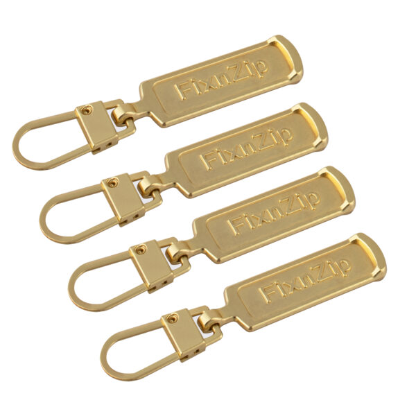 FixnZip Replacement Zipper Pulls Gold (4 Pack) - Image 2
